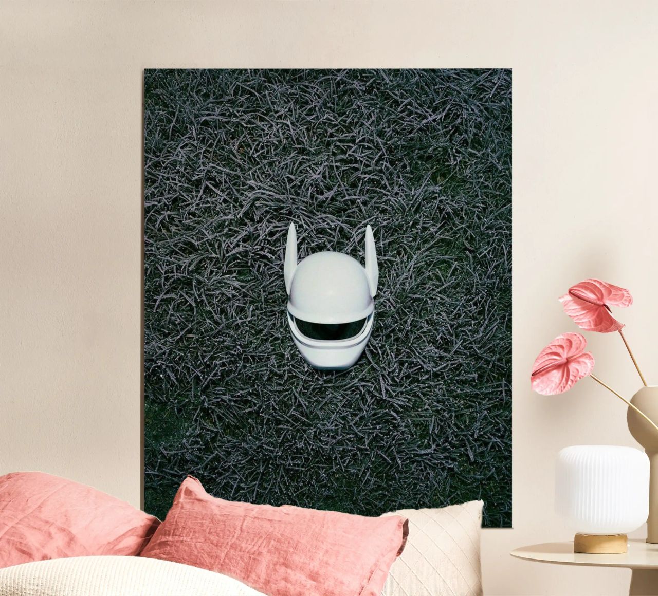 Maske auf dem Boden Poster von Witon name shop