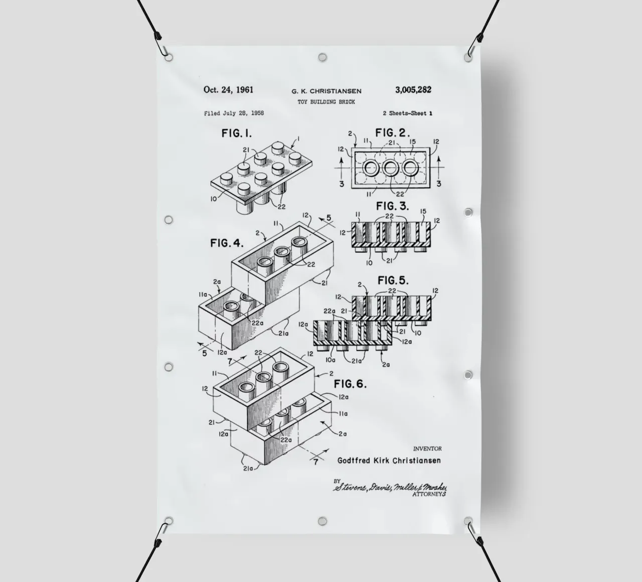 Lego PRINT BW telo in pvc da Florent Bodart