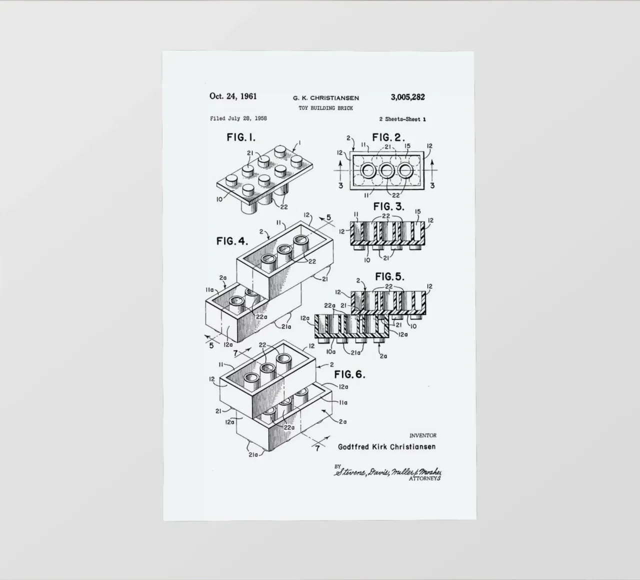 Lego PRINT BW telo in pvc da Florent Bodart