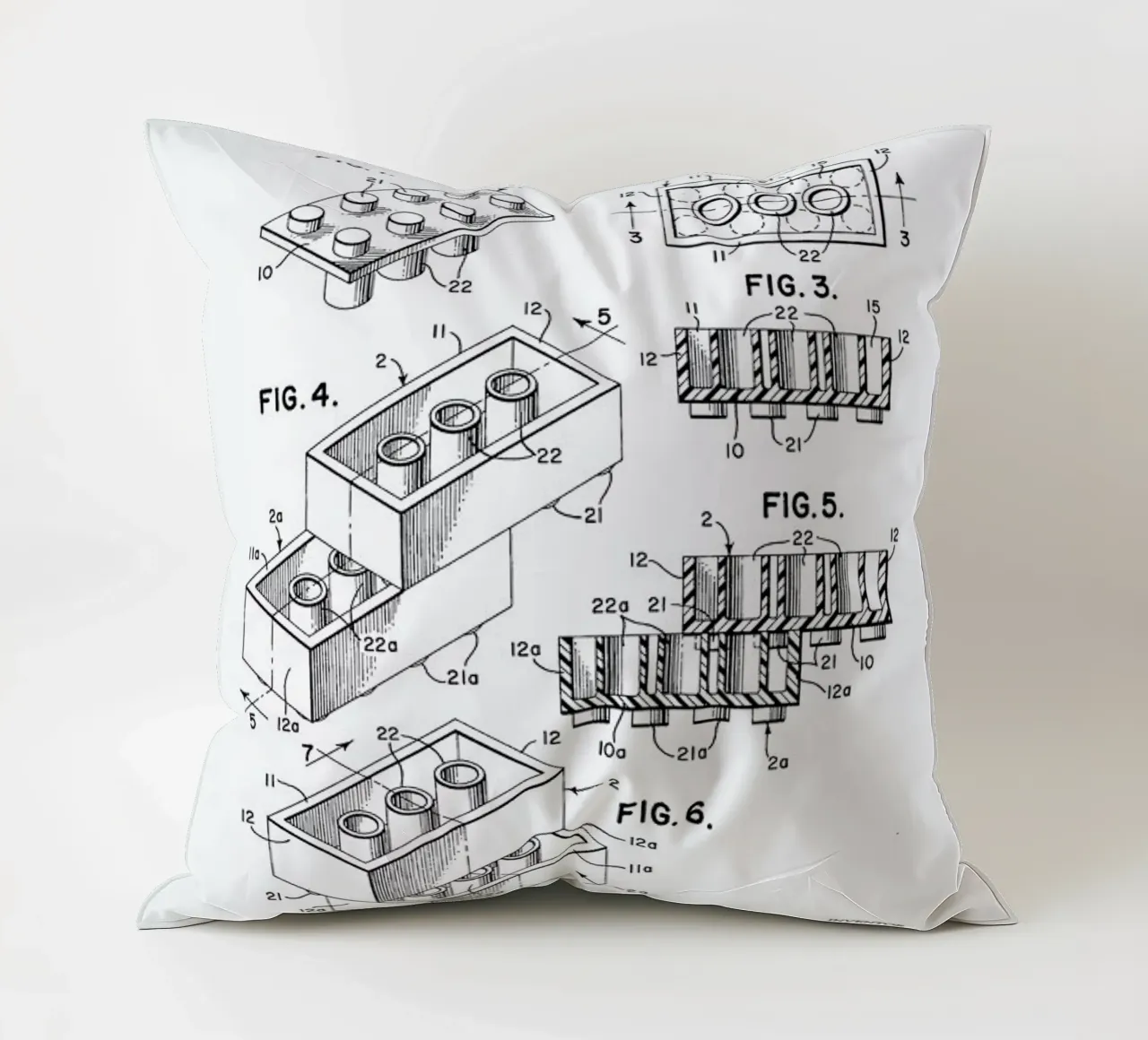 Lego PRINT BW cuscino da Florent Bodart