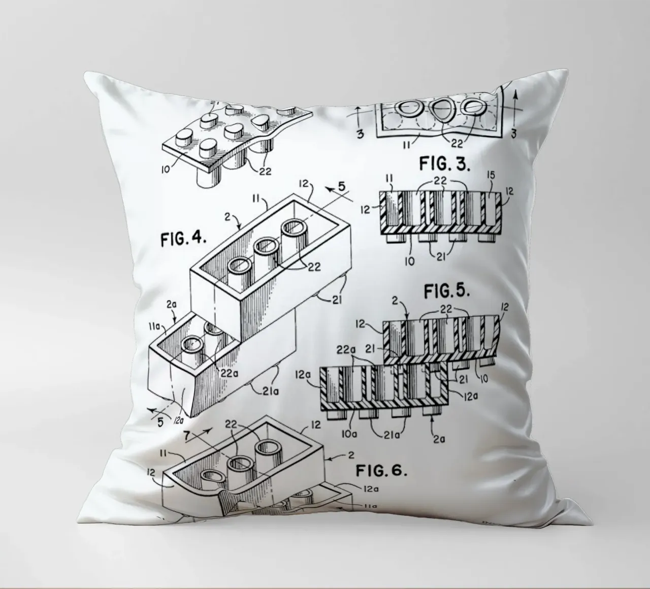 Lego PRINT BW cuscino da Florent Bodart