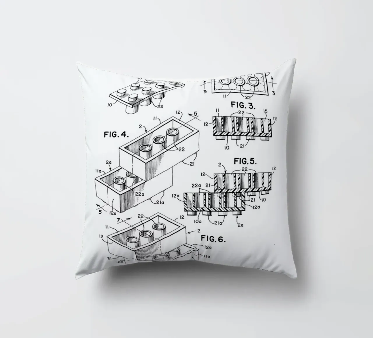 Lego PRINT BW cuscino da Florent Bodart