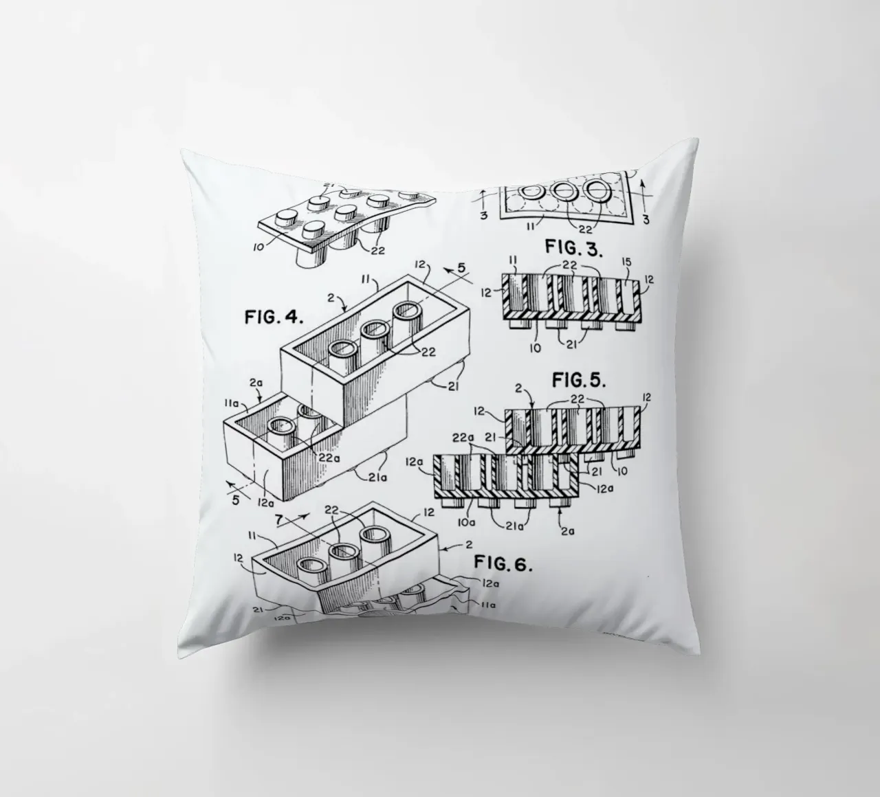 Lego PRINT BW cuscino da Florent Bodart