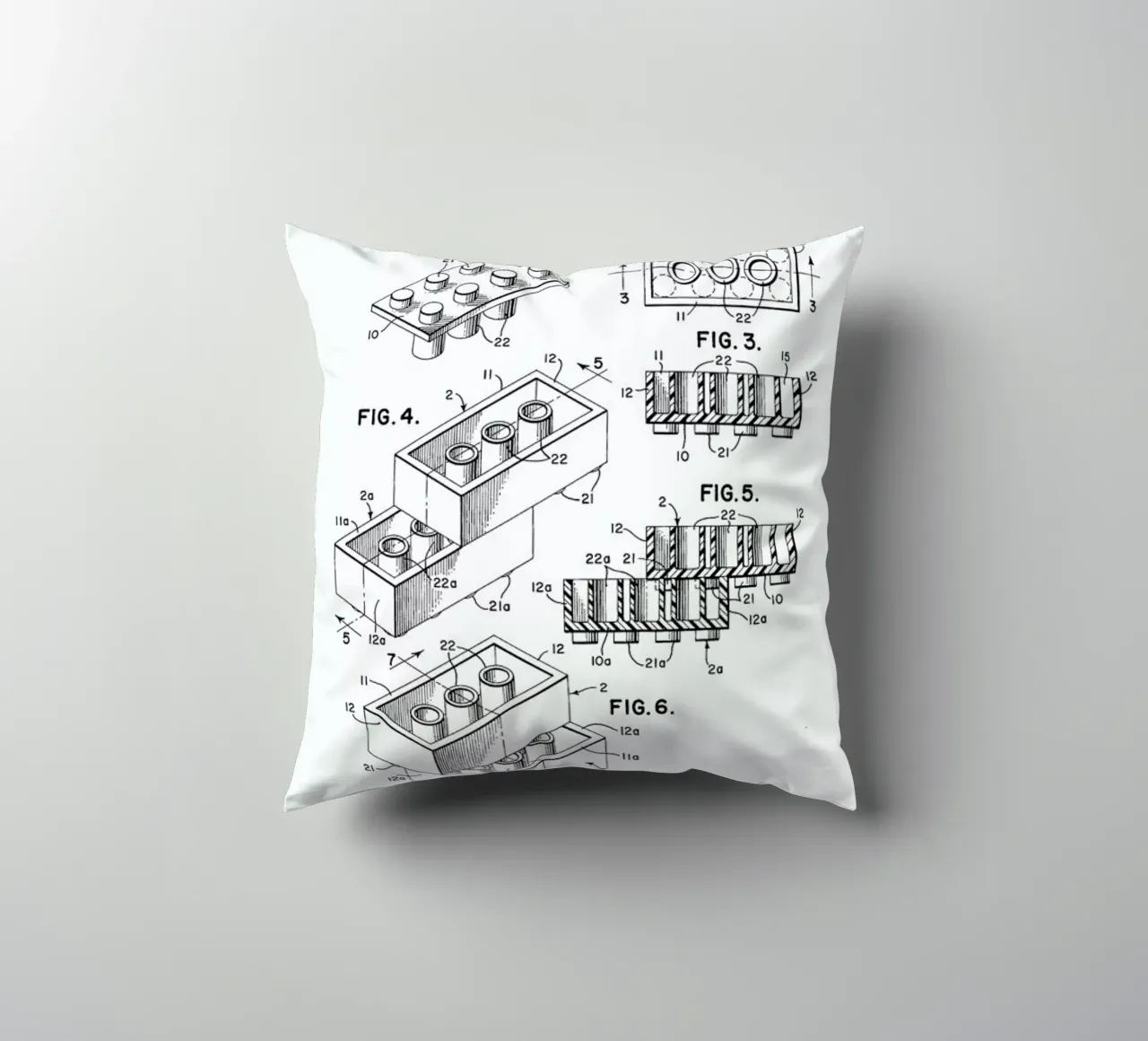 Lego PRINT BW cuscino da Florent Bodart