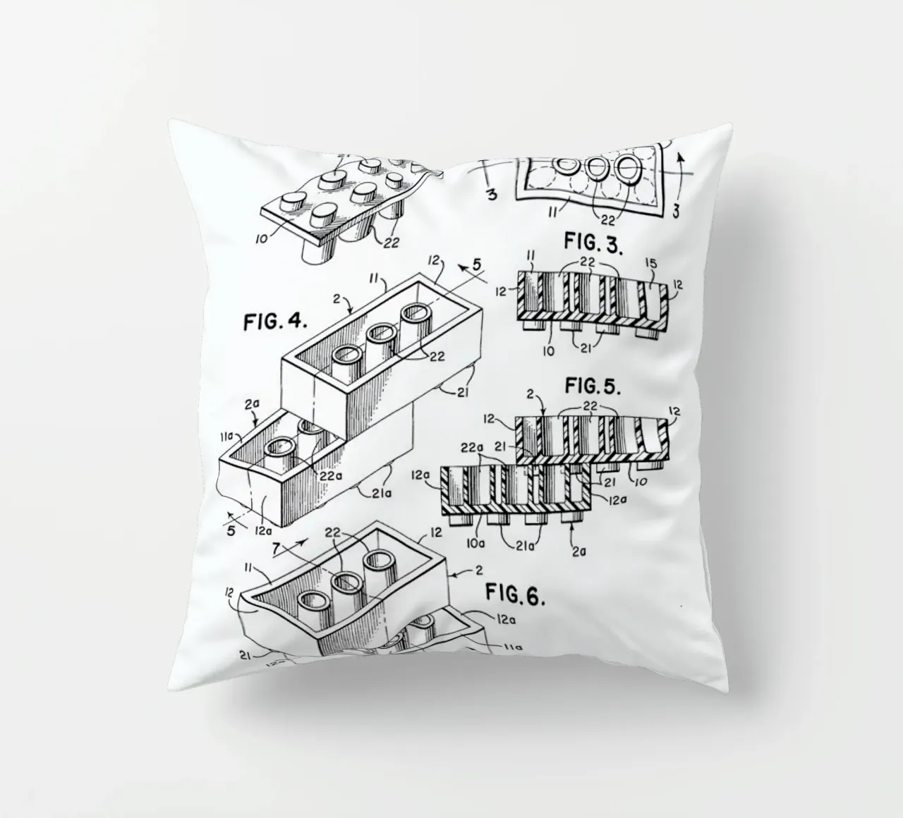 Lego PRINT BW cuscino da Florent Bodart