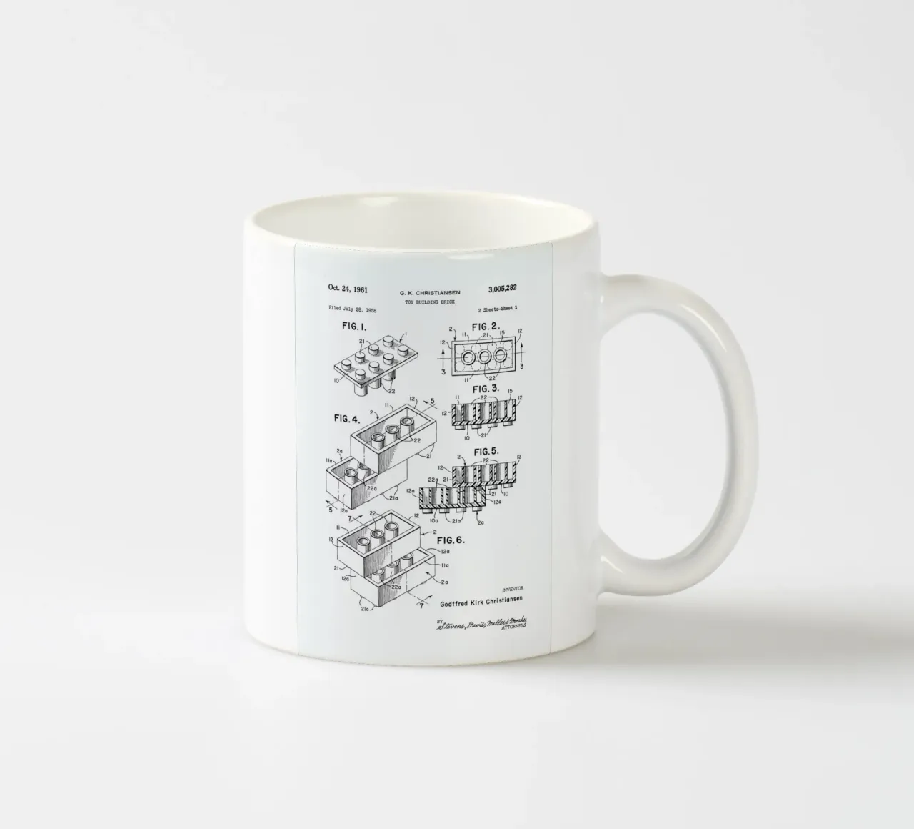 Lego PRINT BW tazza in ceramica da Florent Bodart
