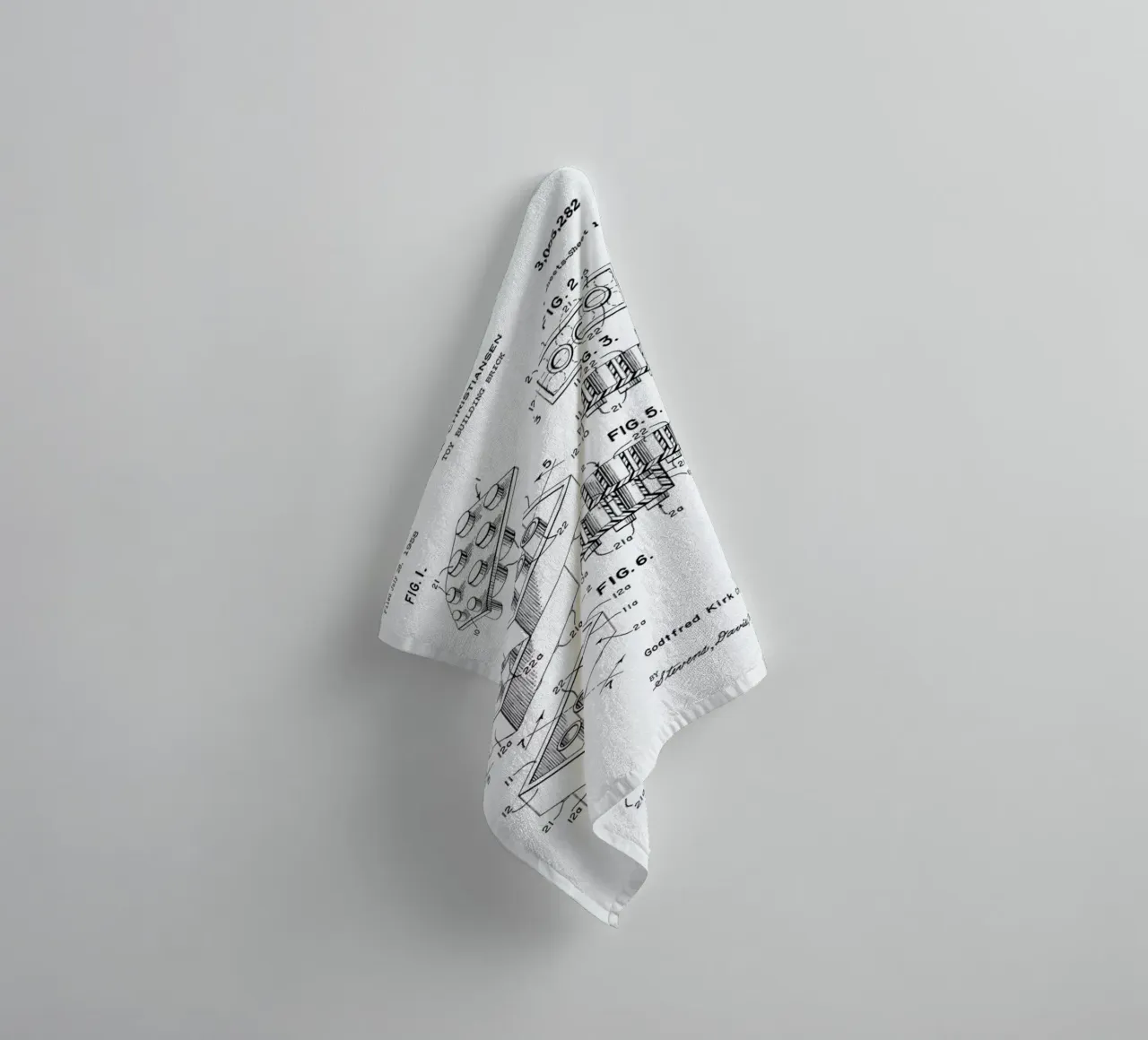 Lego PRINT BW asciugamano da bagno da Florent Bodart