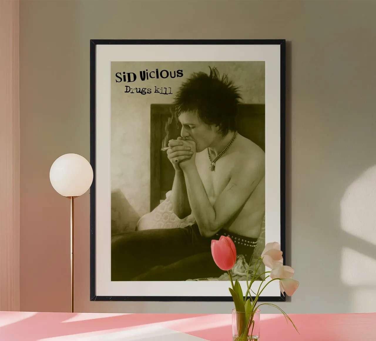 L'icona punkrock anni '80 poster con telaio in alluminio da Alex happy shop