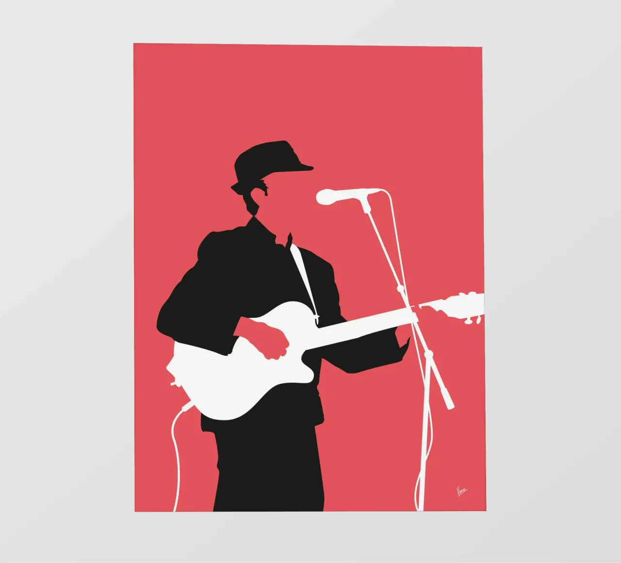 No042 LEONARD COHEN pellicola backlit da Iconic Rockstars