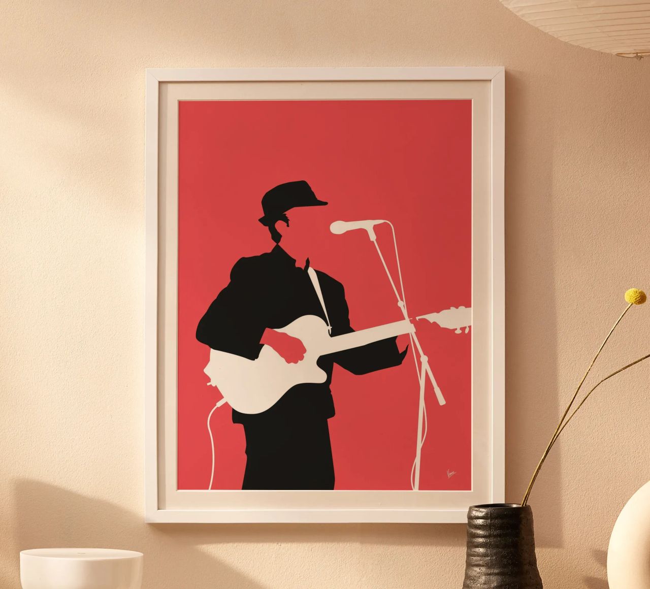 No042 LEONARD COHEN poster van Iconic Rockstars