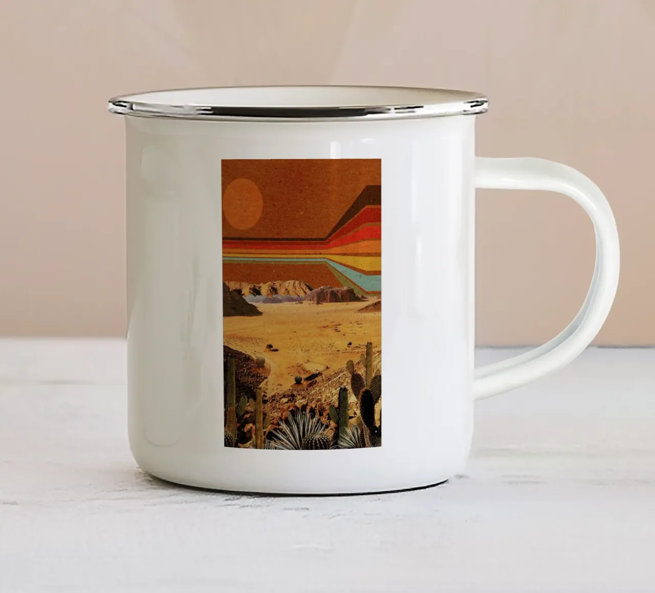 Sunrise tazza in smalto da Kris Tate