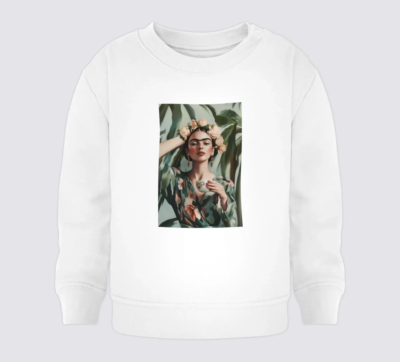 Pausa caffè con Frida felpa neonato da Carinaprint