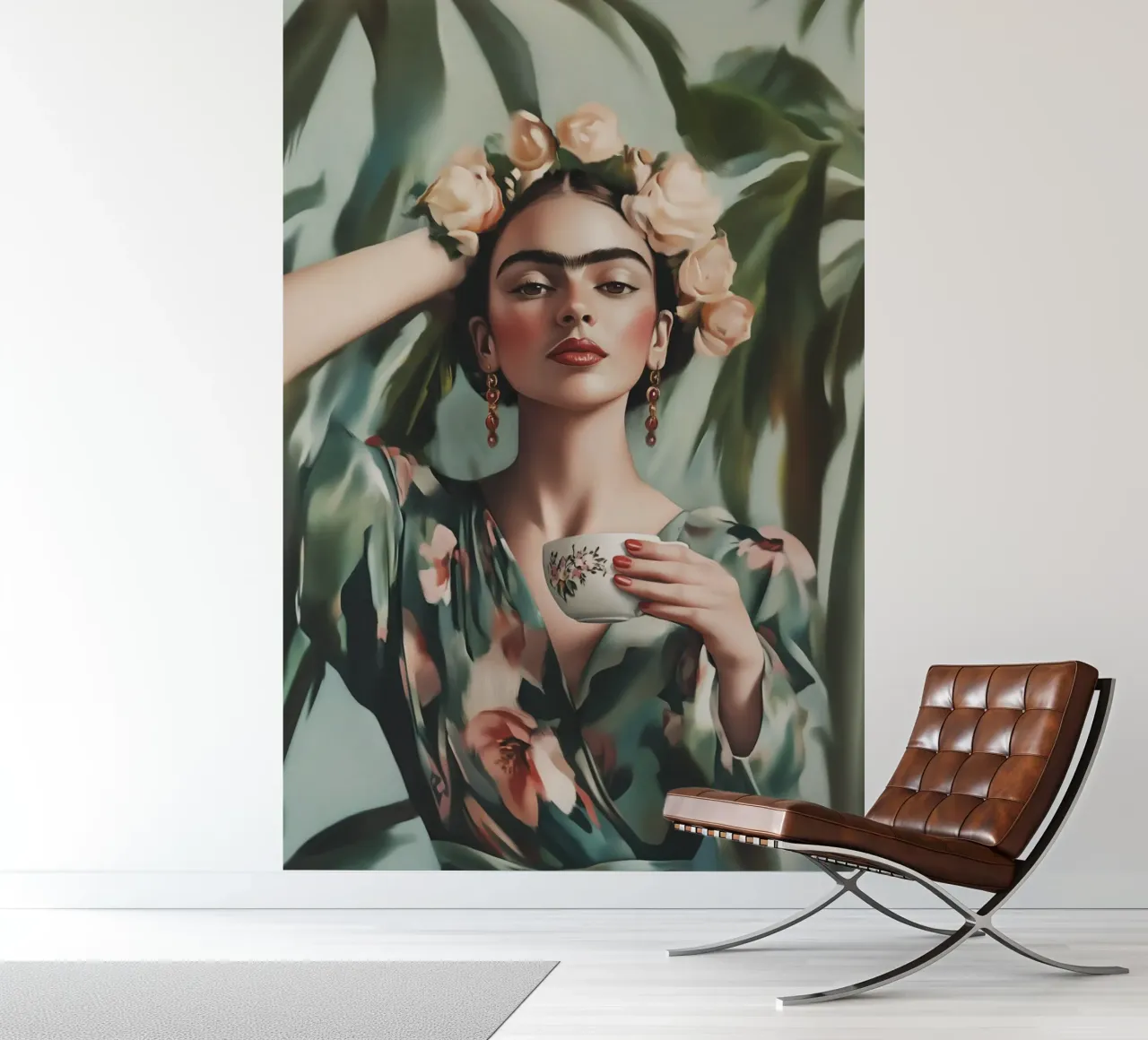 Kaffeepause mit Frida Fototapete von Carinaprint