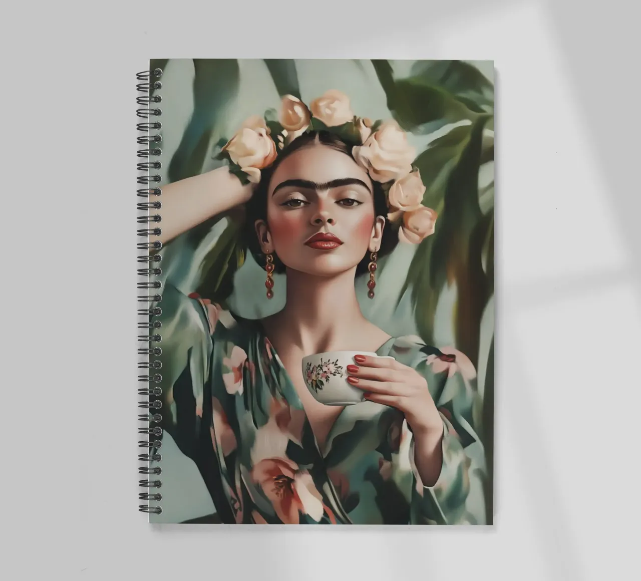 Pausa caffè con Frida diario ad anelli da Carinaprint