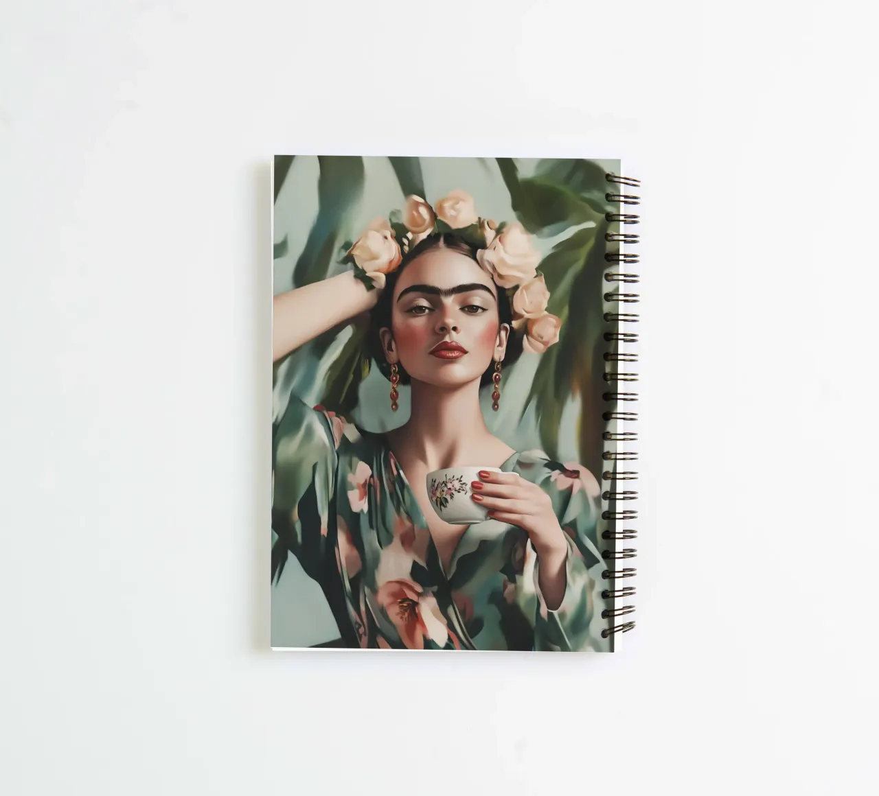 Pausa caffè con Frida diario ad anelli da Carinaprint