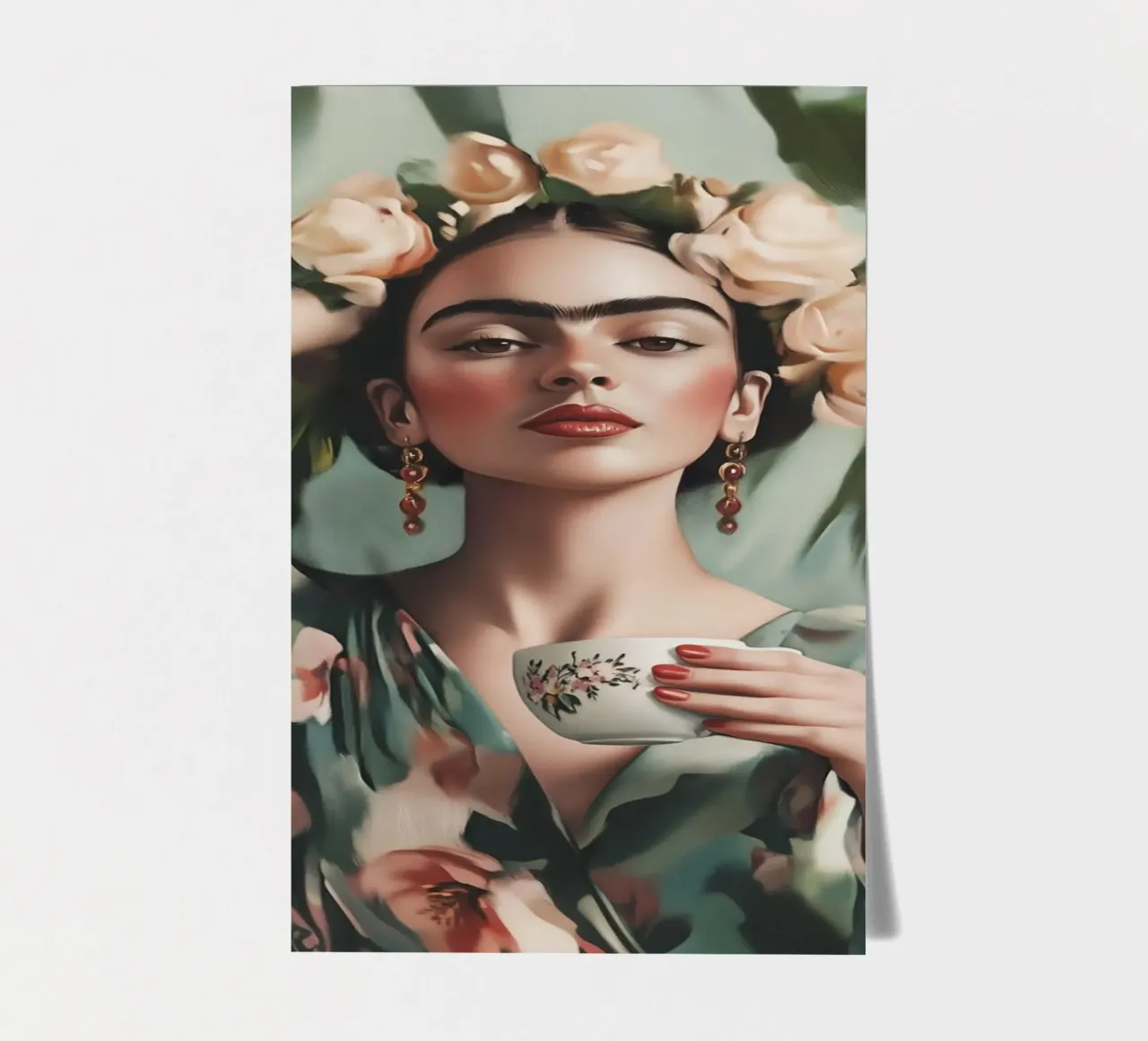 Coffee break with Frida sticker sheet by Carinaprint