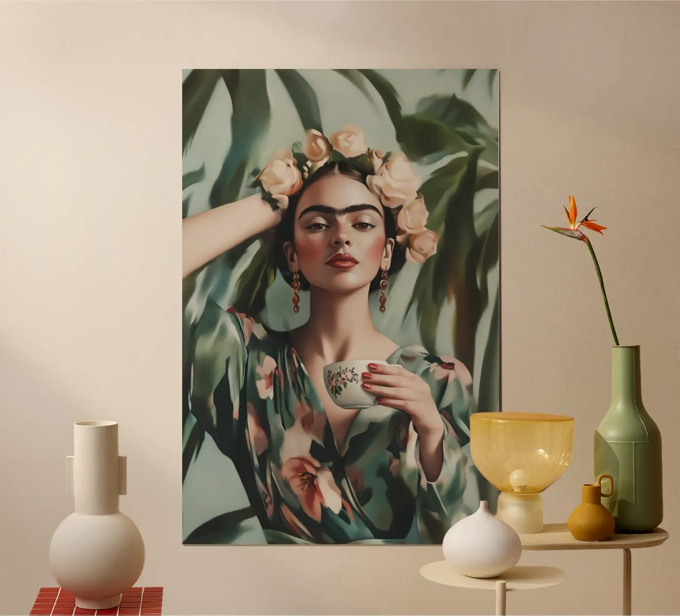 Pausa caffè con Frida poster da Carinaprint