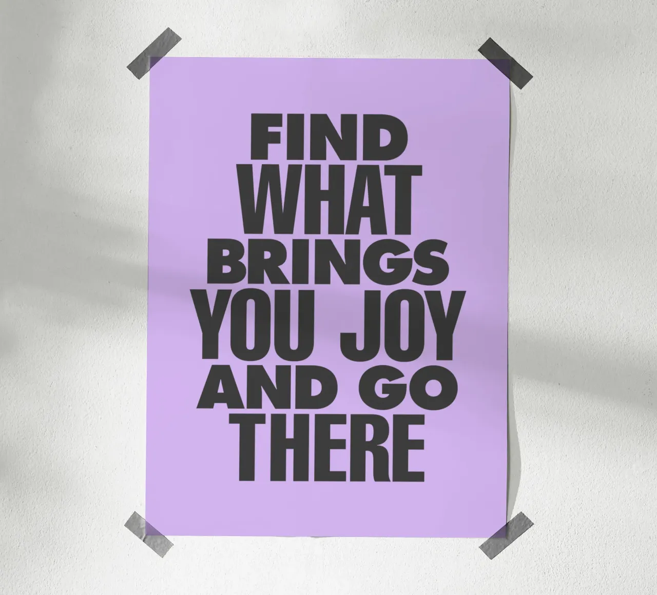 Find What Brings You Joy and Go There Lilac Minimalism hahnemühle by THE MOTIVATED TYPE