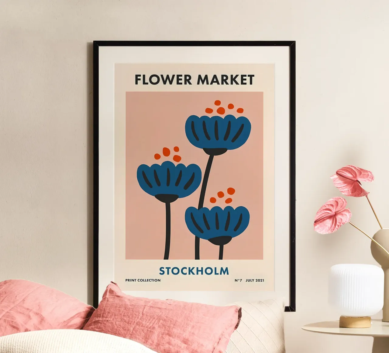 Mercato dei fiori di Stoccolma poster da diedrich