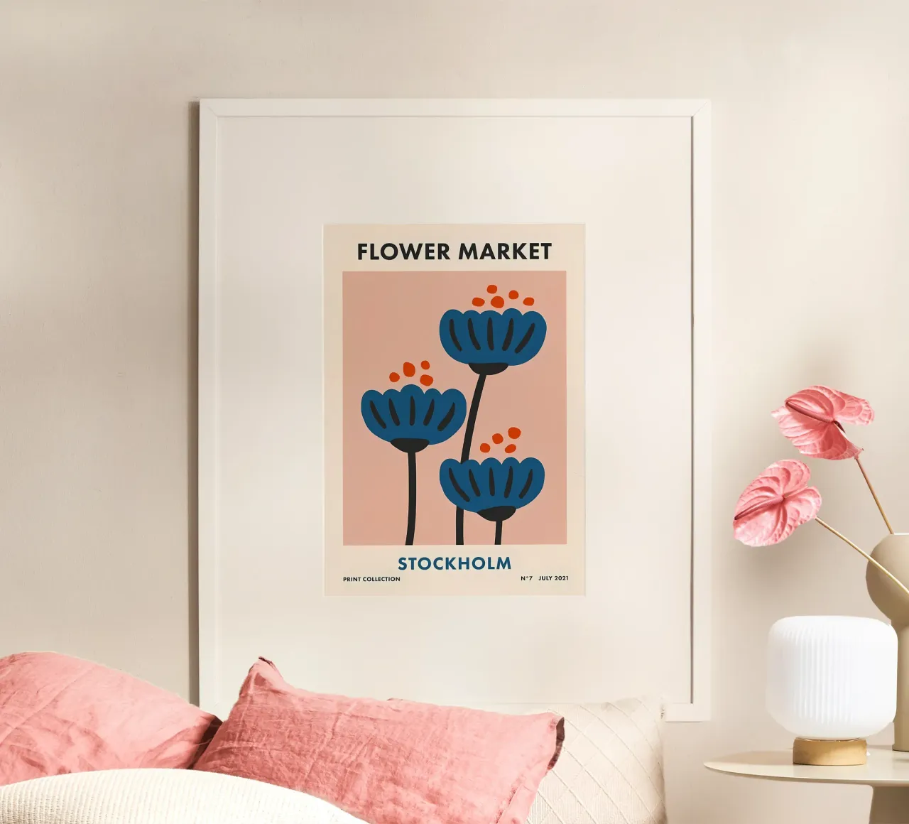 Mercato dei fiori di Stoccolma poster da diedrich