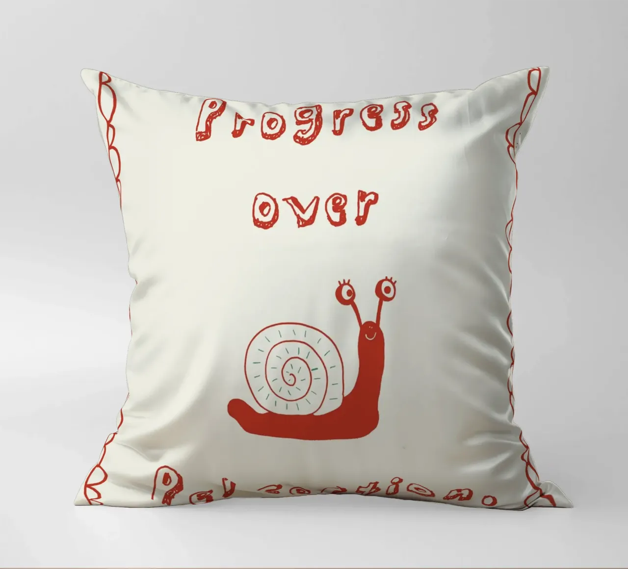Progress over Perfection cuscino da thesoulhugclub