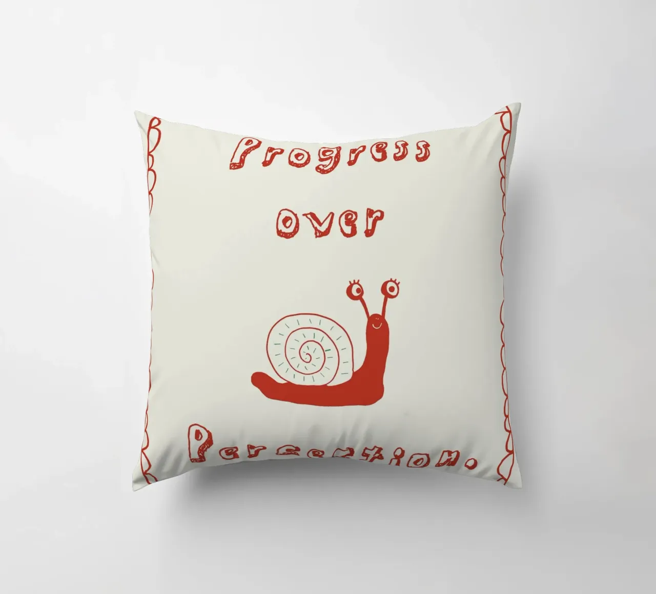 Progress over Perfection cuscino da thesoulhugclub
