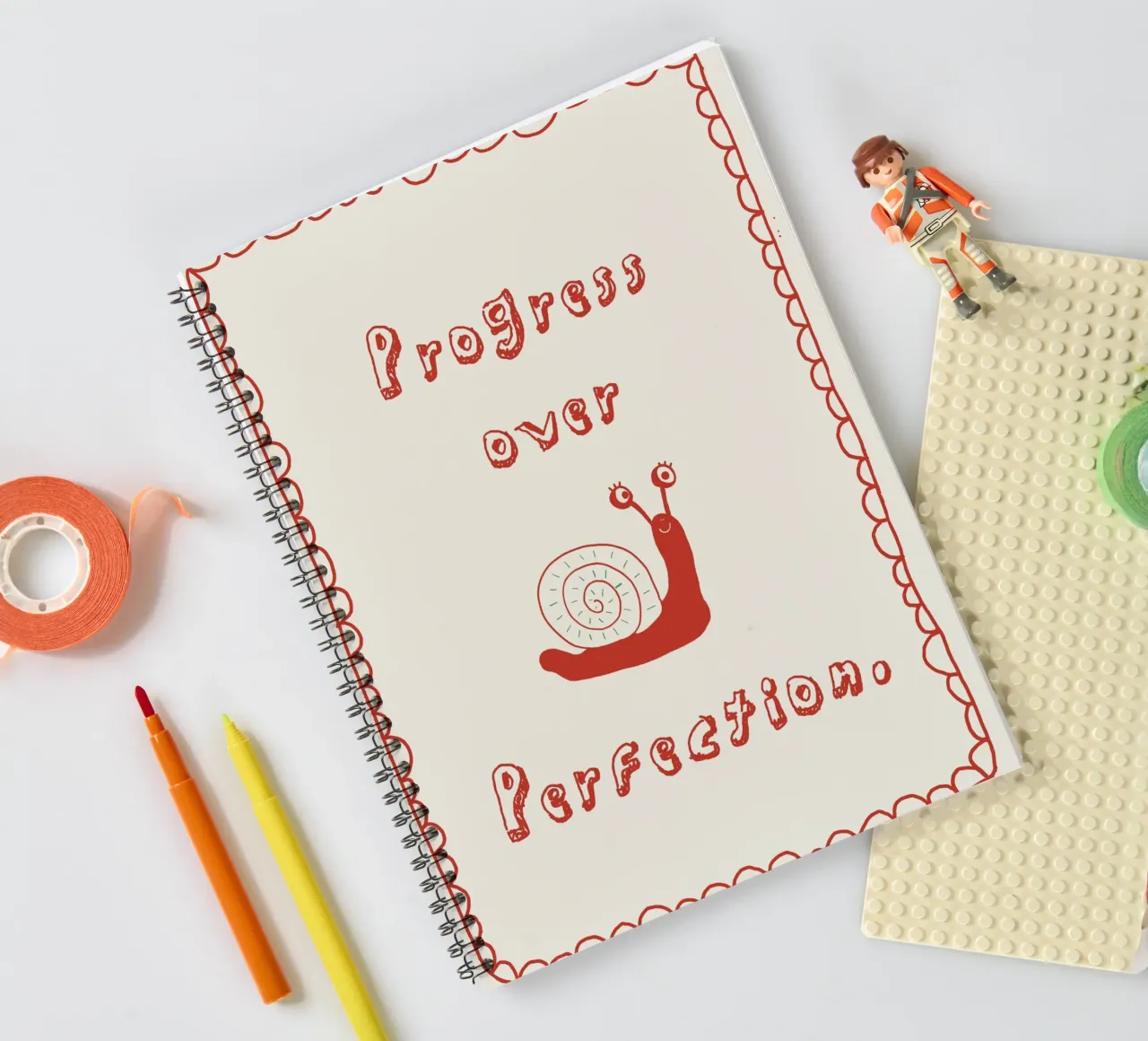 Progress over Perfection spiral notebook by thesoulhugclub