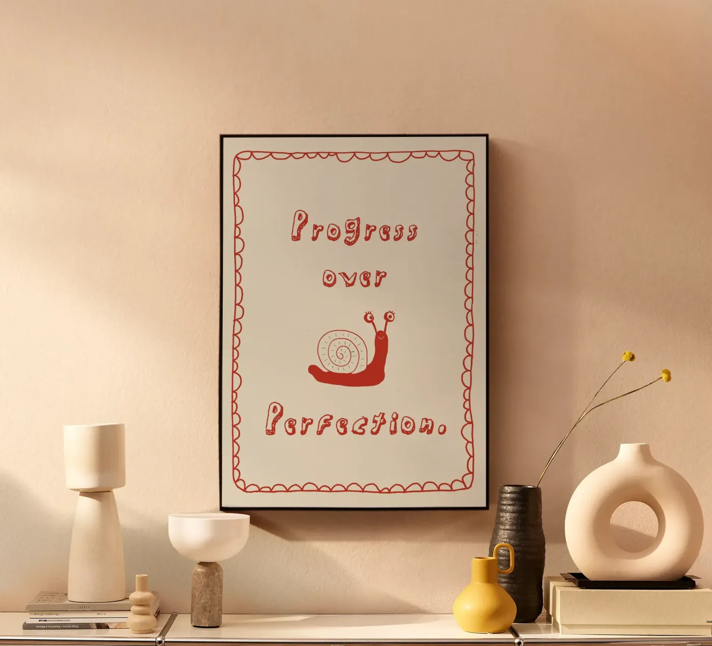 Progress over Perfection Acryl-Glas von thesoulhugclub