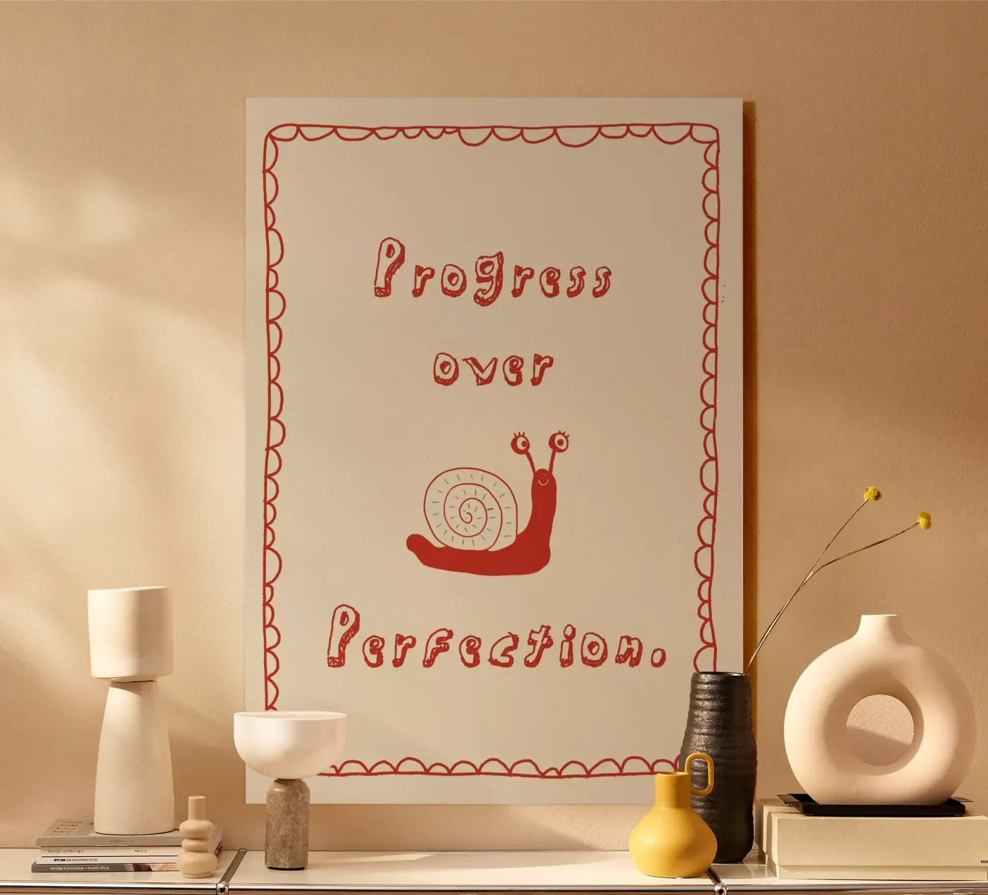 Progress over Perfection Acryl-Glas von thesoulhugclub