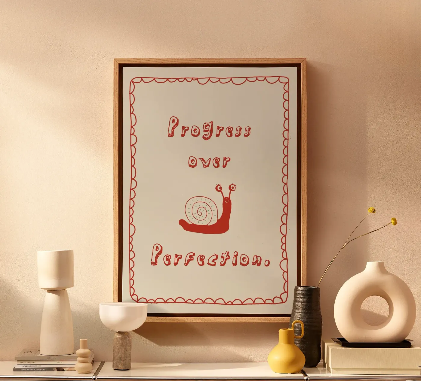 Progress over Perfection canvas by thesoulhugclub