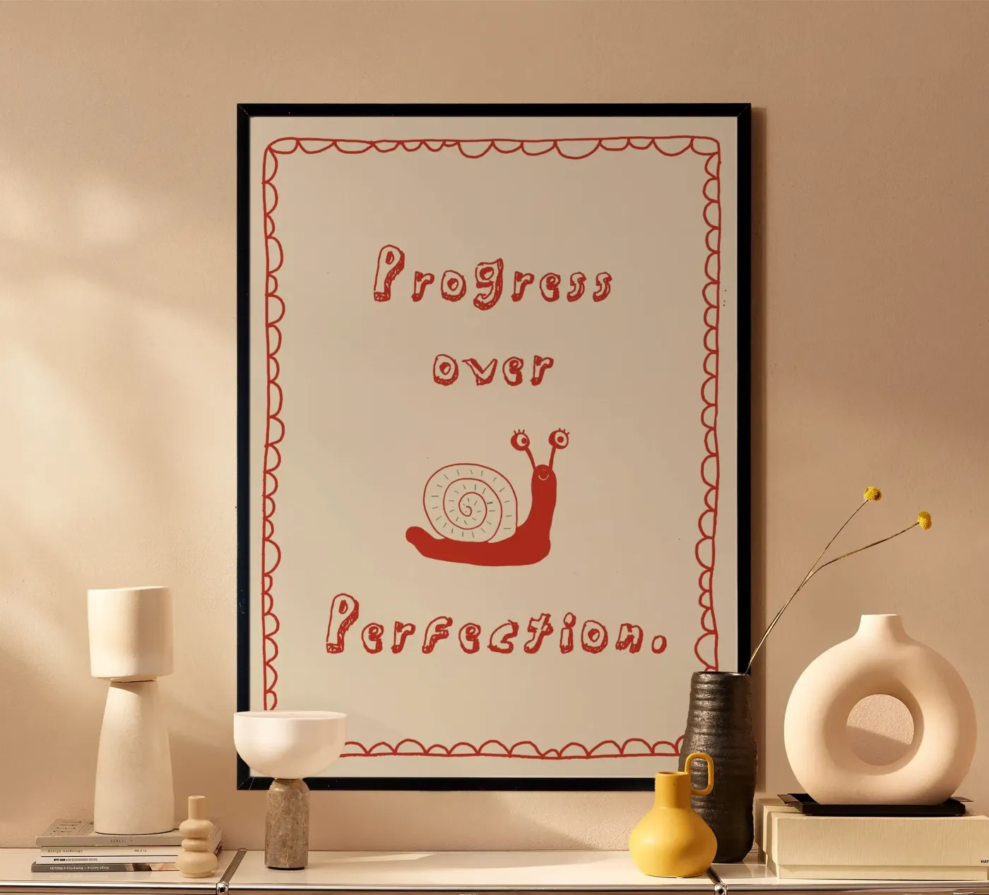Progress over Perfection poster by thesoulhugclub