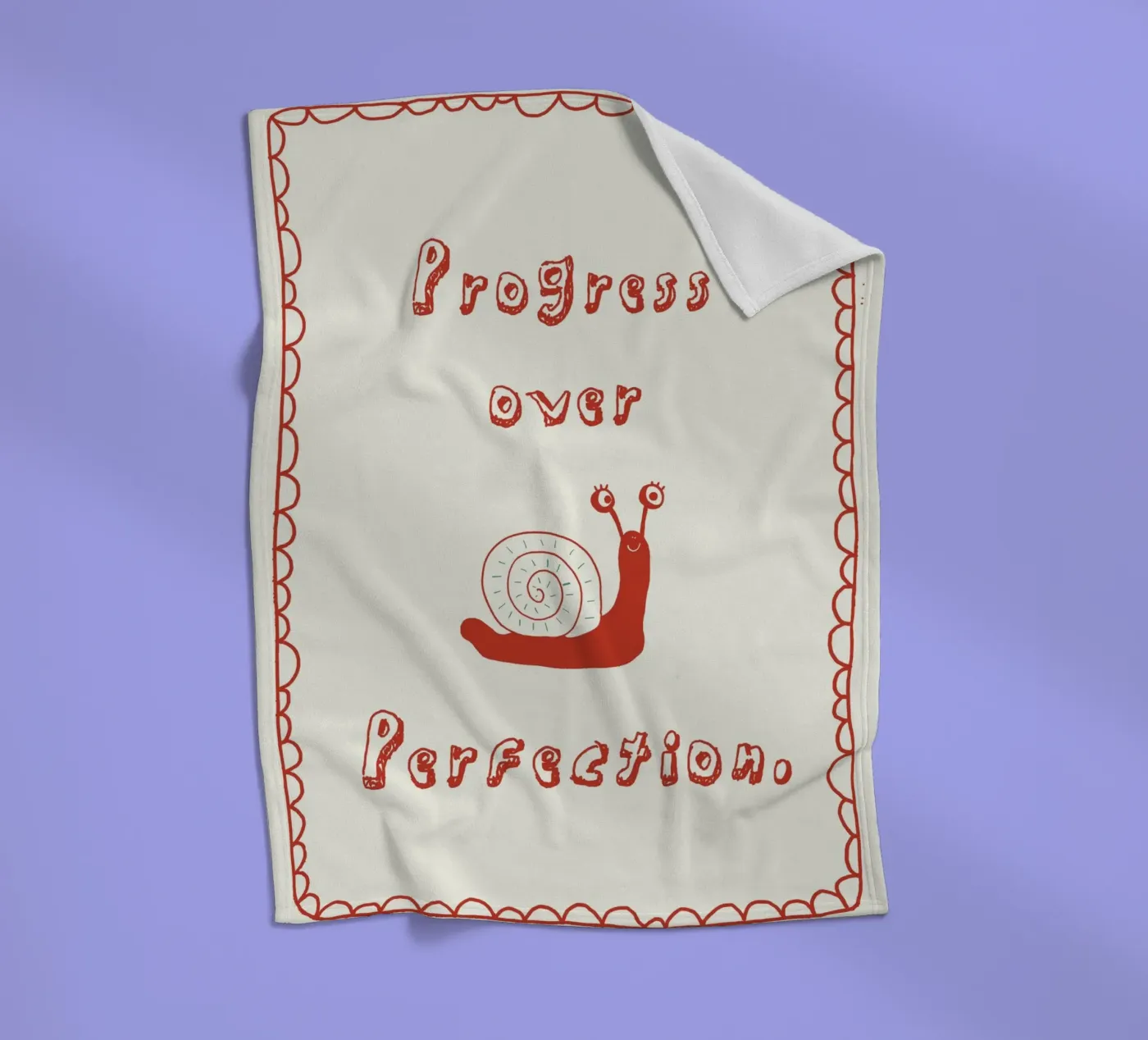 Progress over Perfection Fleecedecke von thesoulhugclub