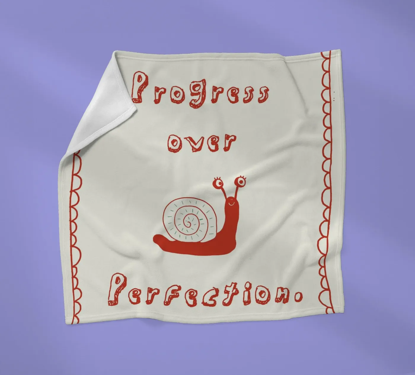 Progress over Perfection Fleecedecke von thesoulhugclub