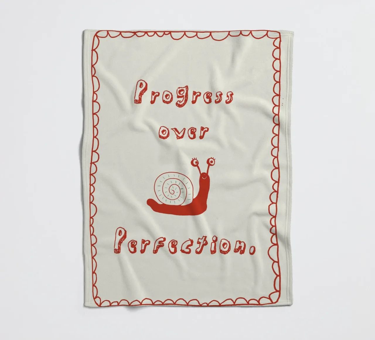 Progress over Perfection coperta in pile da thesoulhugclub