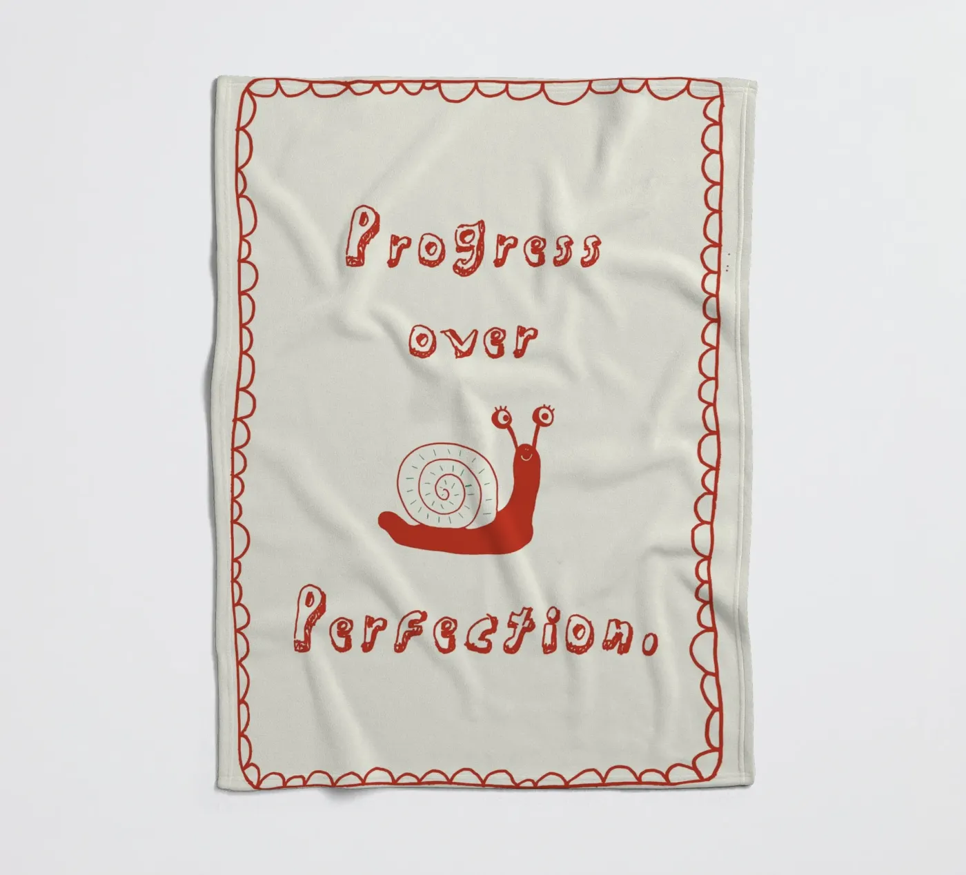 Progress over Perfection Fleecedecke von thesoulhugclub