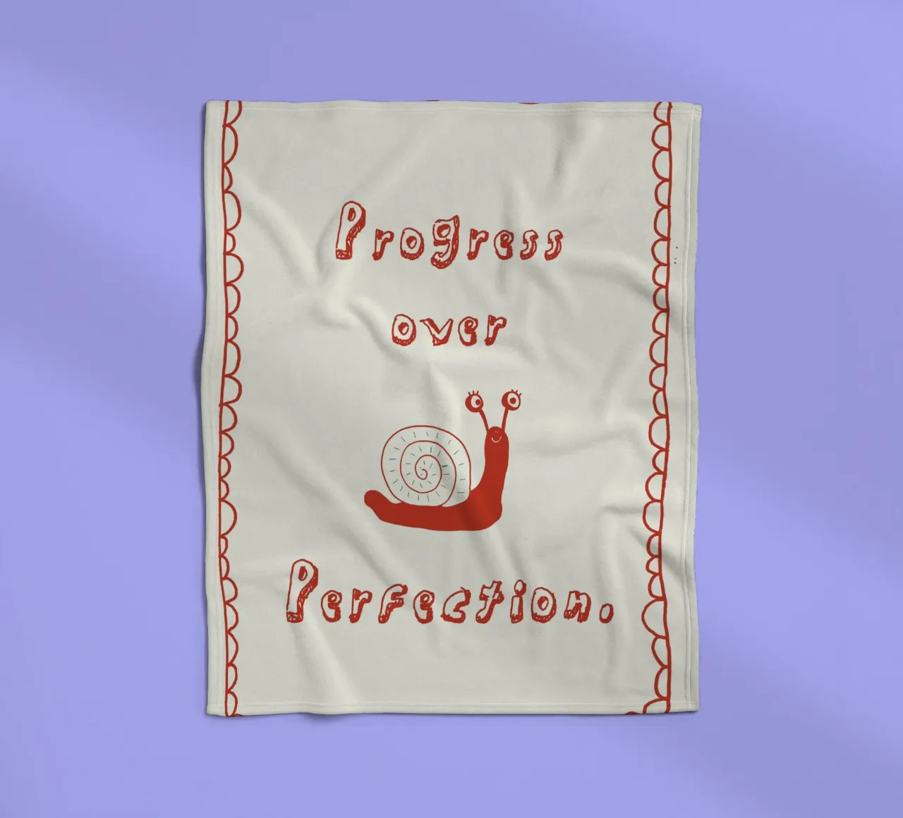 Progress over Perfection coperta in pile da thesoulhugclub
