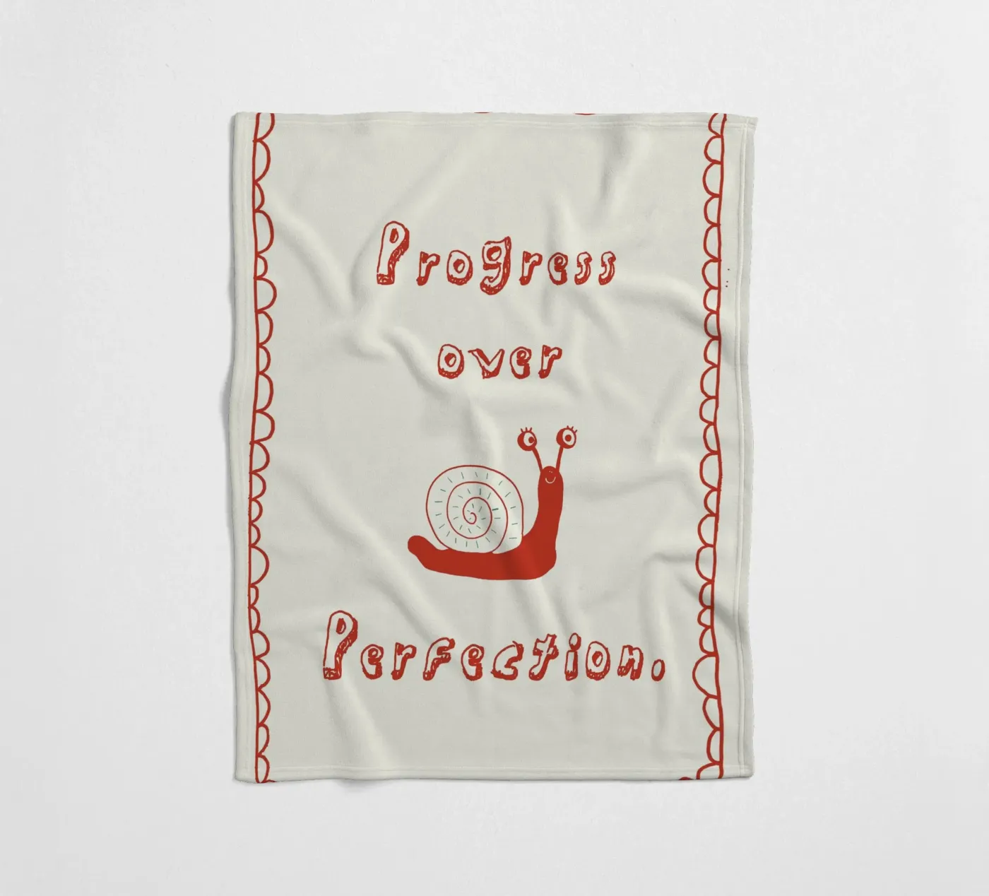 Progress over Perfection Fleecedecke von thesoulhugclub