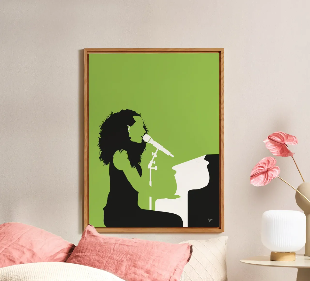 No066 ALICIA KEYS alluminio dibond da Iconic Rockstars