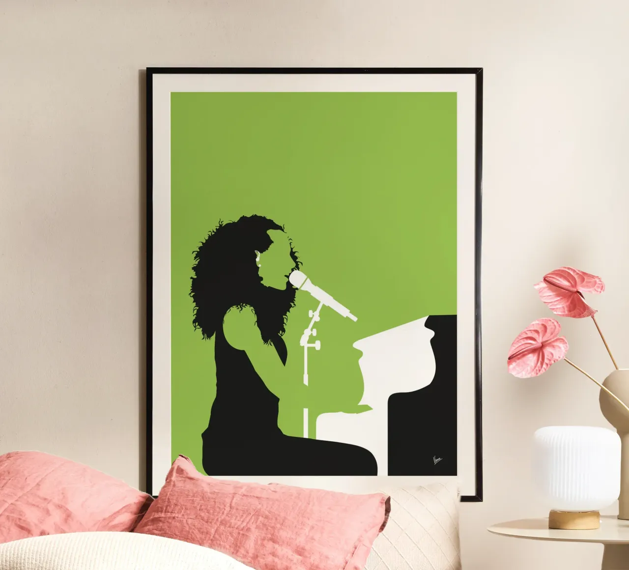 No066 ALICIA KEYS poster da Iconic Rockstars