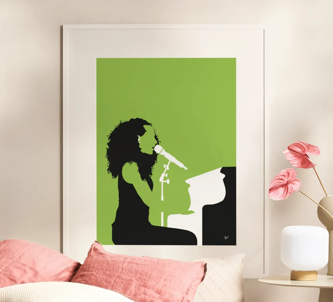 No066 ALICIA KEYS poster da Iconic Rockstars