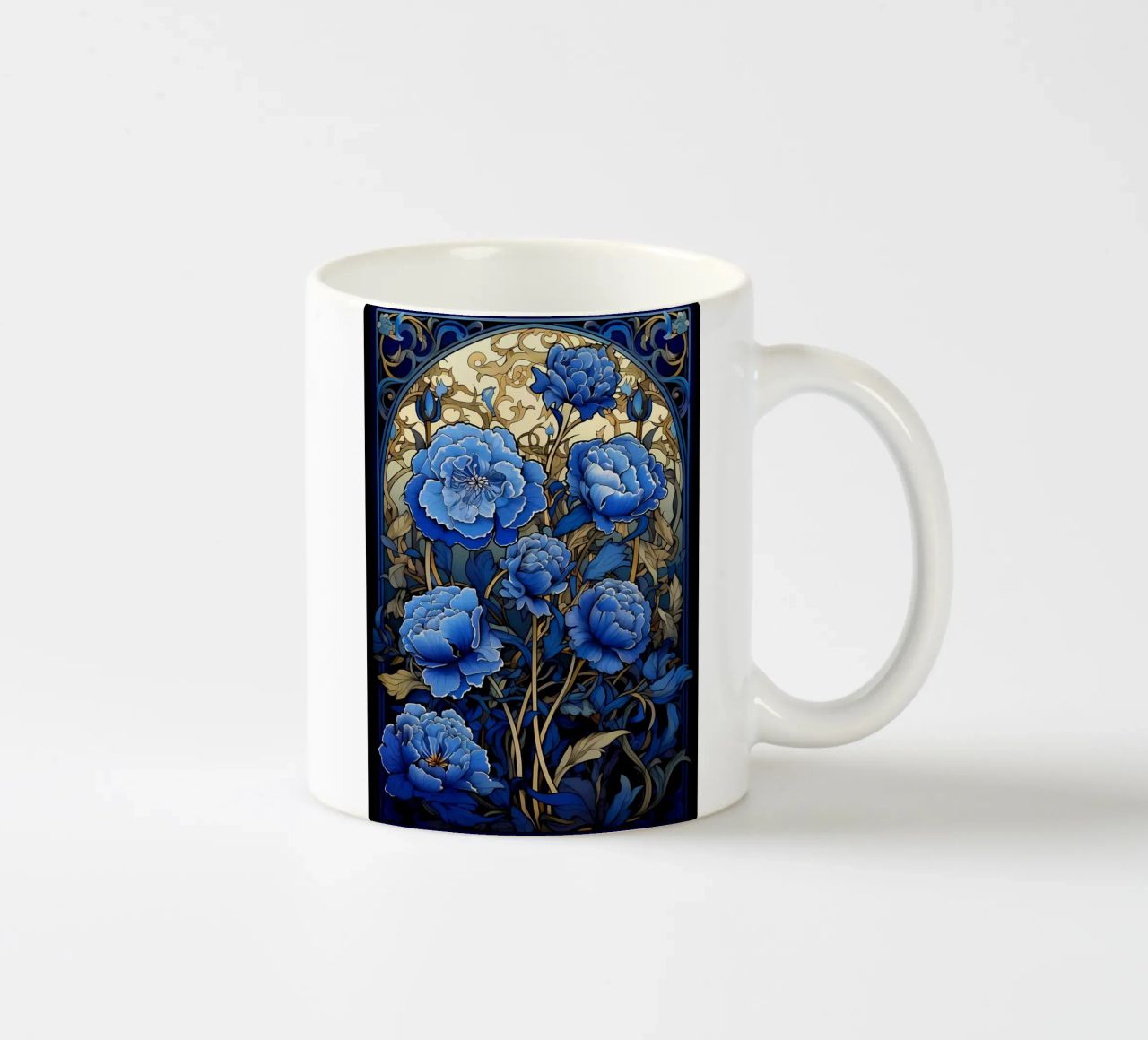 Vetrate con ninfee tazza in ceramica da diedrich