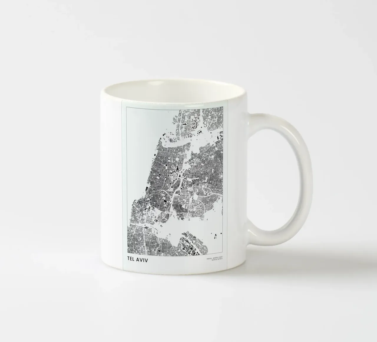 Tel Aviv tazza in ceramica da The Cartography Collection
