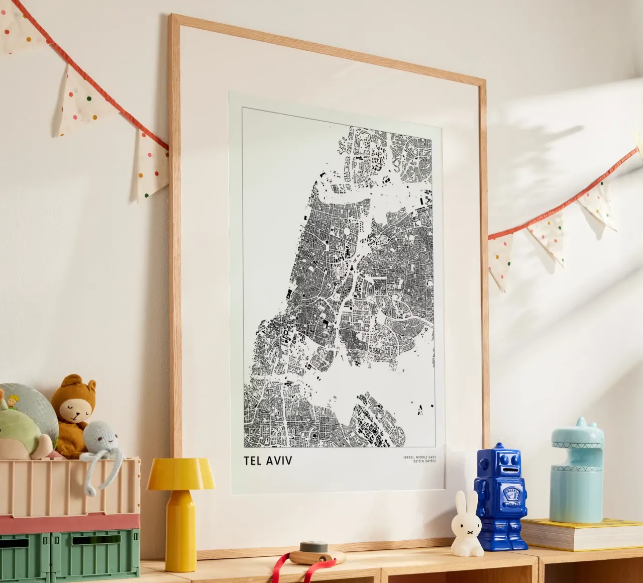 Tel Aviv carta hahnemühle da The Cartography Collection