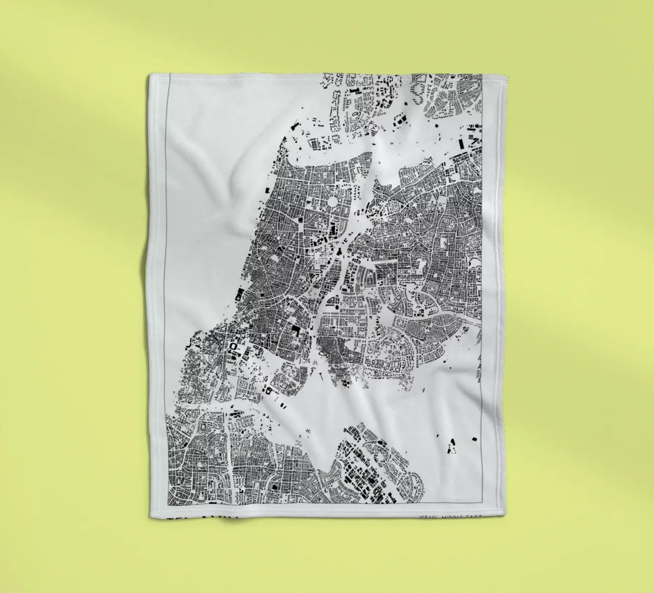Tel Aviv fleece blanket by The Cartography Collection
