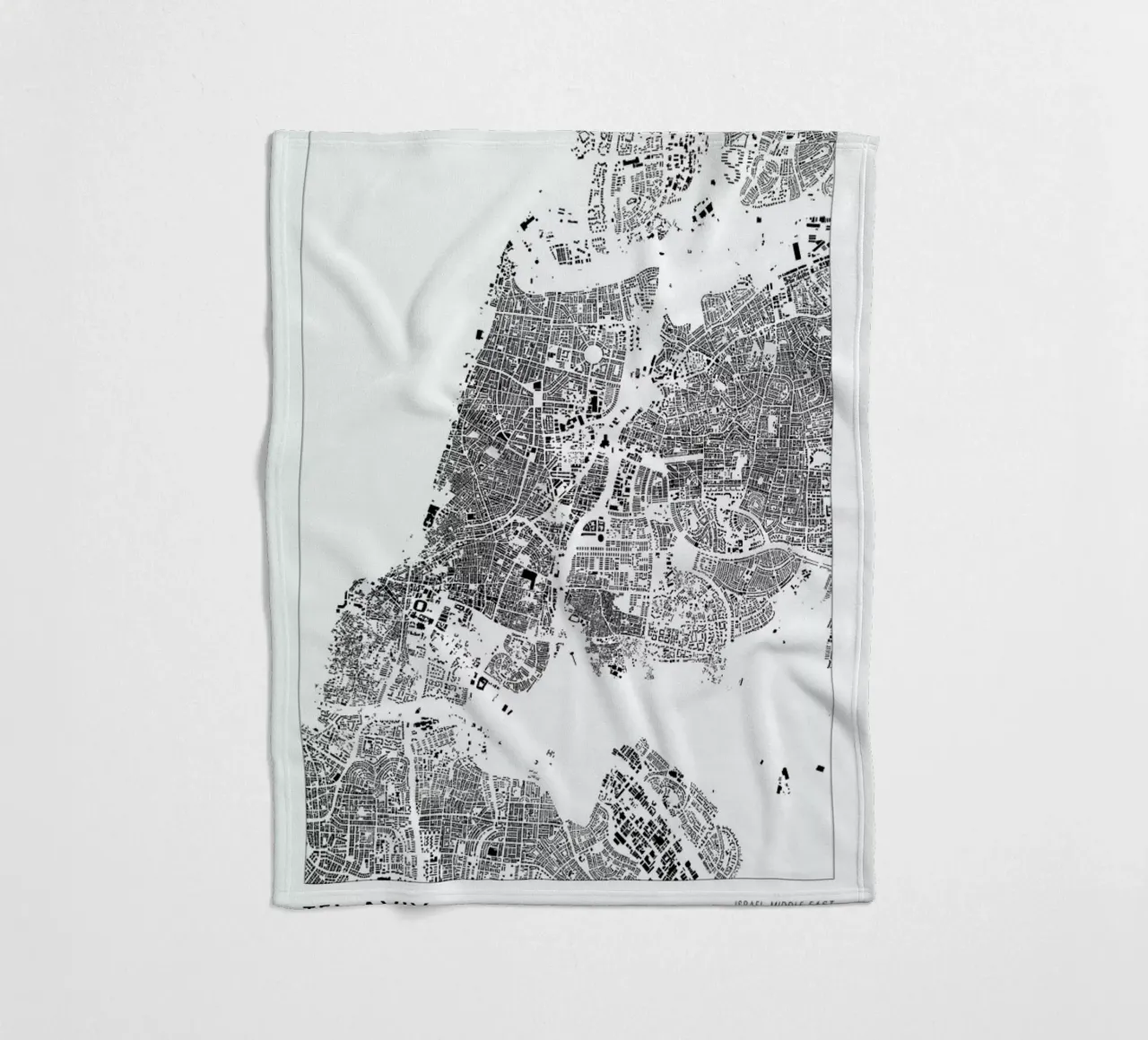 Tel Aviv fleece blanket by The Cartography Collection