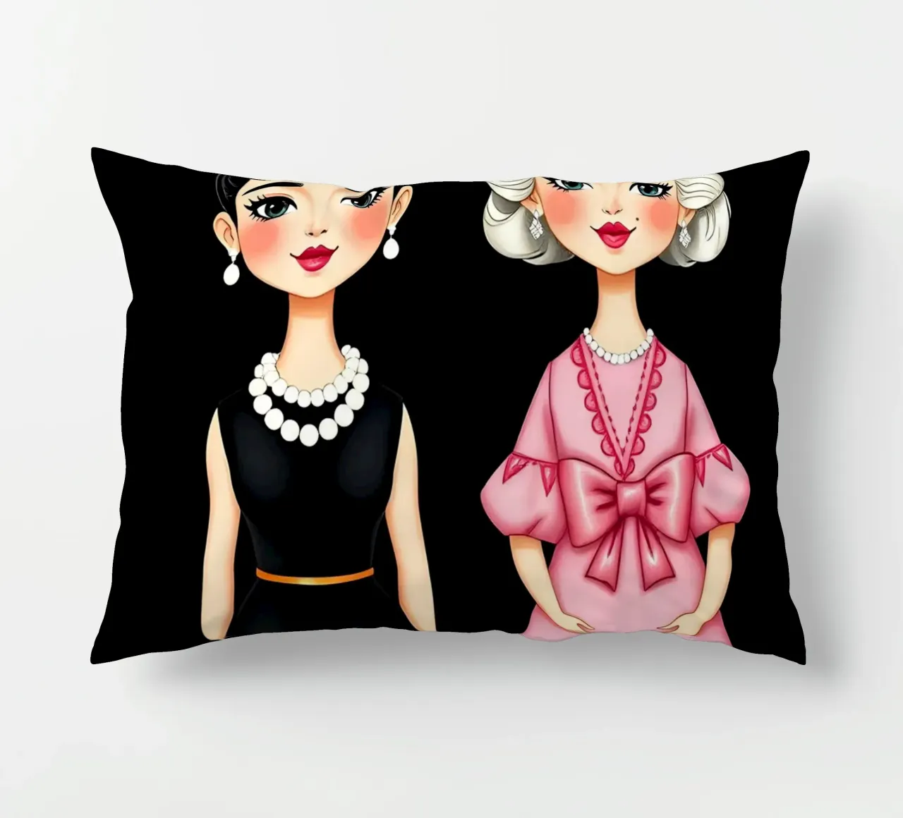 Marilyn Monroe con Audrey Hepburn cuscino da COLLEEN CRAFTS