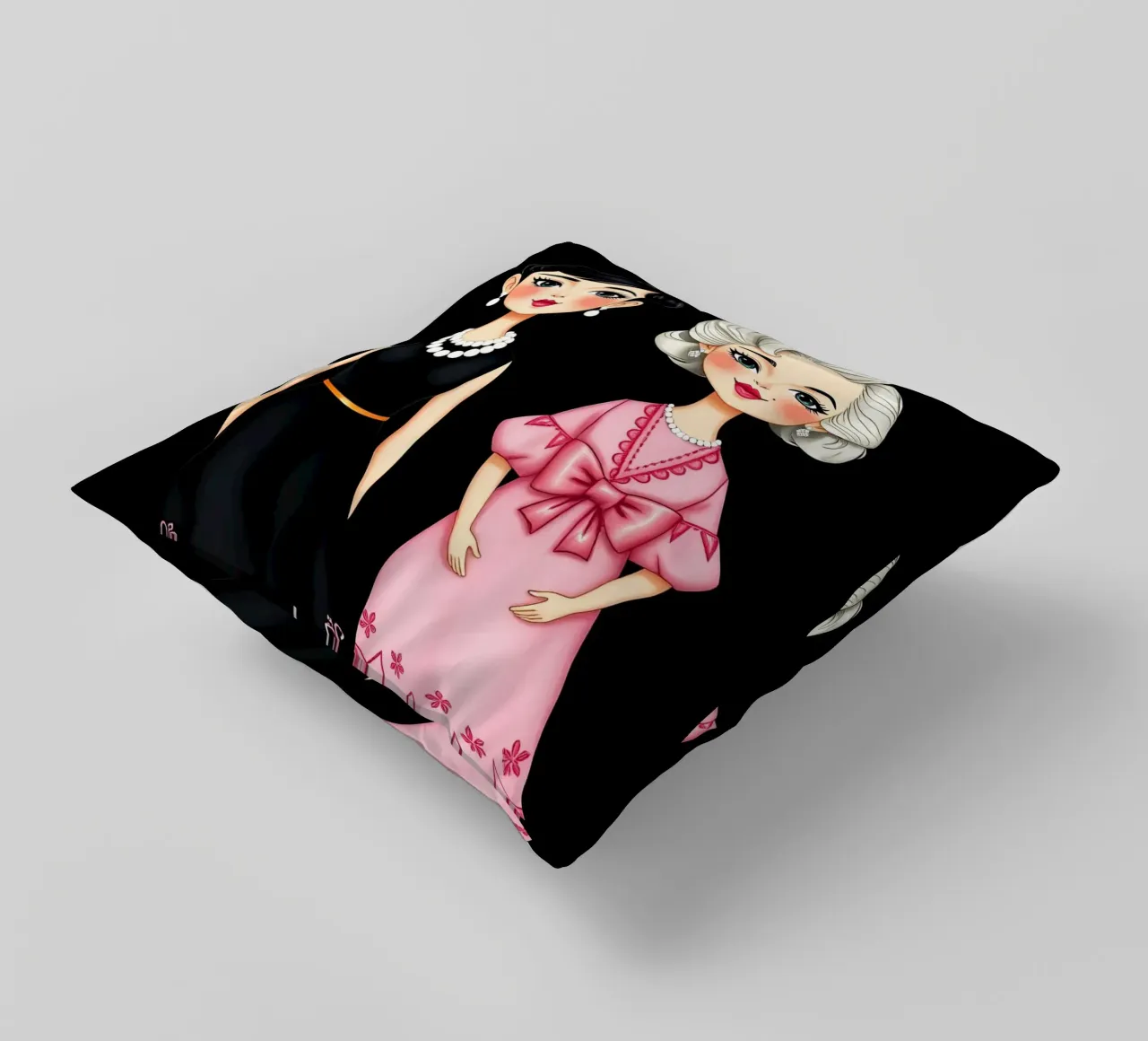 Marilyn Monroe con Audrey Hepburn cuscino da COLLEEN CRAFTS