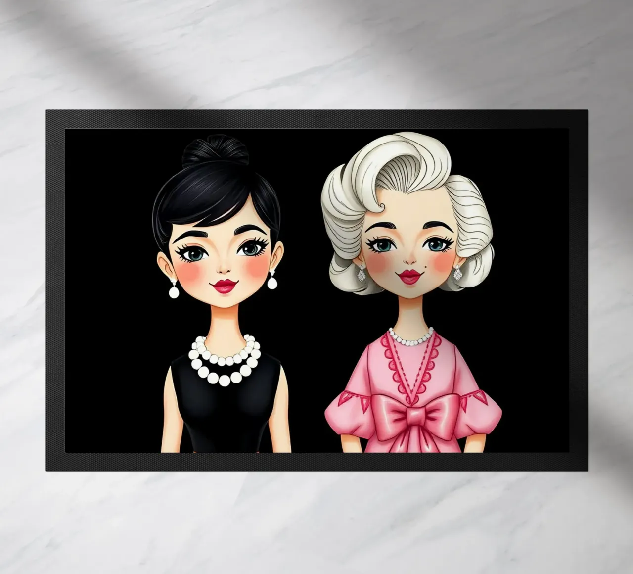 Marilyn Monroe con Audrey Hepburn zerbino da COLLEEN CRAFTS