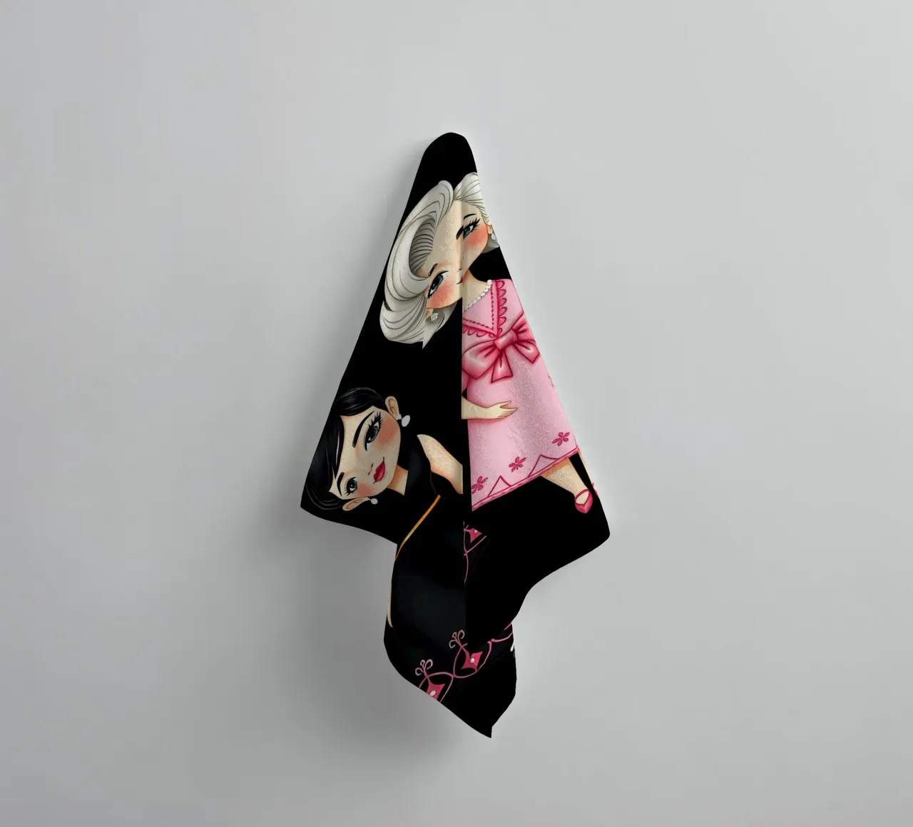 Marilyn Monroe con Audrey Hepburn asciugamano da bagno da COLLEEN CRAFTS