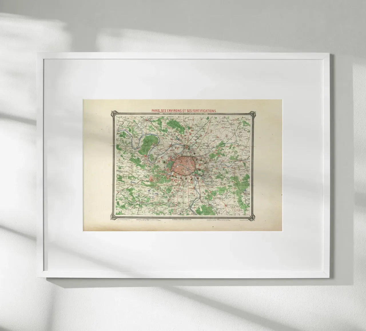 Erhard Map Of Paris And Vicinity, France poster da Artokoloro Quint Lox Ltd